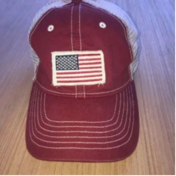 USA American Flag Red Baseball Trucker Hat - Picture 2 of 7